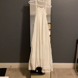 Flowy white summer dress